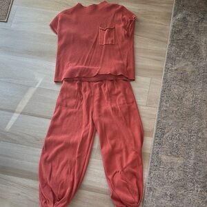 Women's Rust Two-Piece Jogger Set